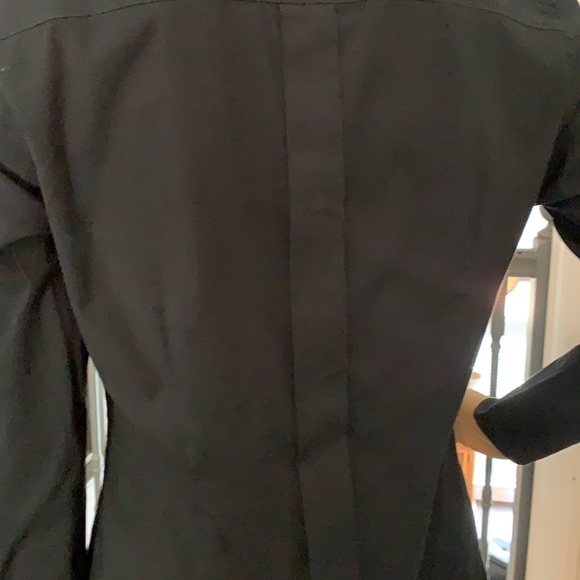 EXPRESS DESIGN STUDIOS BLACK RHINESTONE BUTTON UP - Picture 5 of 7